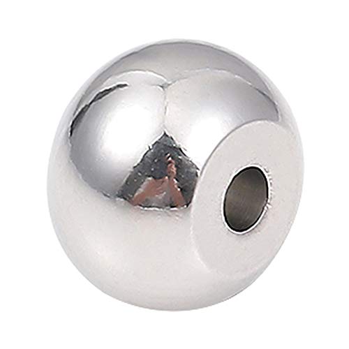 BEADIA Stainless Steel Spacer Beads 7x5mm Rondelle Loose Charm Caps Beads for DIY Jewelry Making 100pcs with 1.5mm Hole