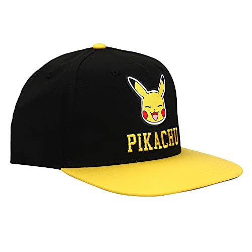 Bioworld Pokemon Pikachu Youth Black Snapback Cap3