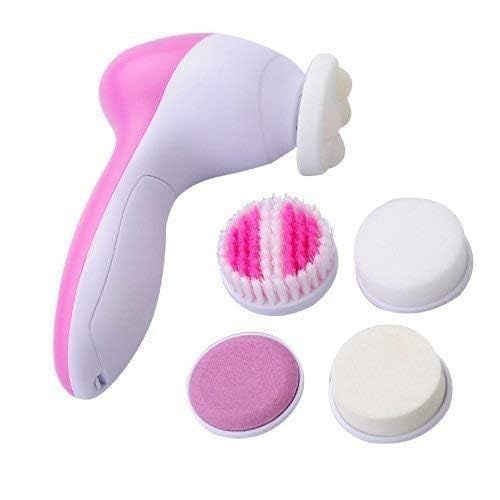 Battery Powered 5-In-1 Smoothing Body Face Beauty Care Facial Massager, White-image-43