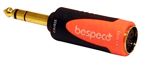 Bespeco SLAD410 Connecteur de DIN 5 pole femelle 6,3 mm stéréo jack Noir Cover