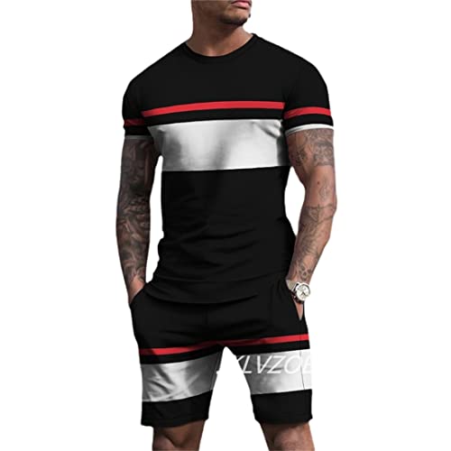 Ensemble t-shirt et short homme imprimé 3D Ts8487 taille 4XL