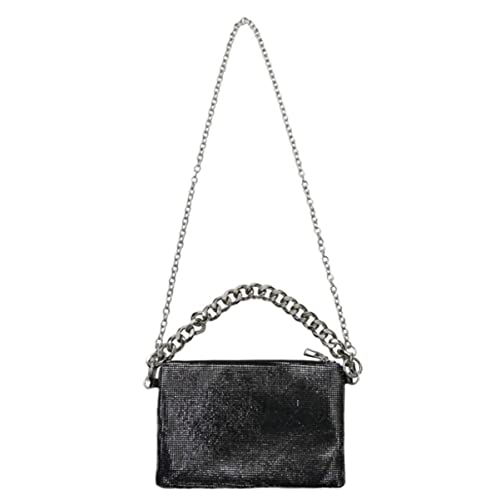CALLARON 1 Pc Bolso De Hombro Con Lentejuelas Billetera Riñonera Bolsos Bandolera Women Bolsa Señoras Bolso De Mano Para Mujer Monederos Bolso Con Estilo Bolso Creativo Poliéster Silver