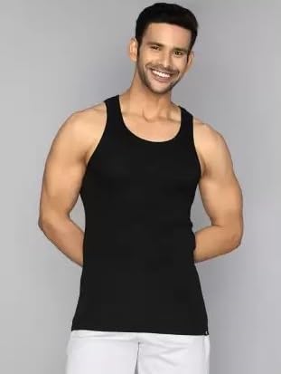 pluck Plain Solid Gym Vest for Men-picture-10