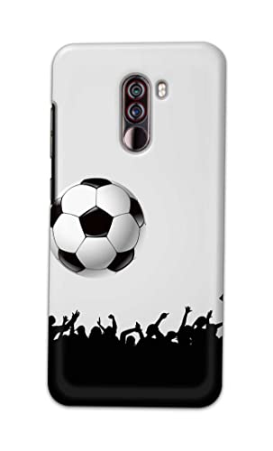Image of Printed Hard Back Cover Case for Mi Poco F1 Back Cover (Football Icon) -702
