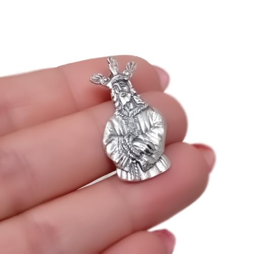 Colgante del Jesús Cautivo de Málaga: la devoción tallada en plata de ley de 30mm 3