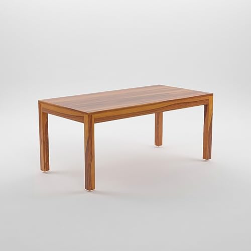 Image of Solid Sheesham Wood Dining Table 8 Seater | Rectangle Eight Seater Dinning Table with 8 Chairs for Home | Wooden Kitchen Dinner Table 8 Seater | Dining Room Sets for Restaurants | Teak Finish