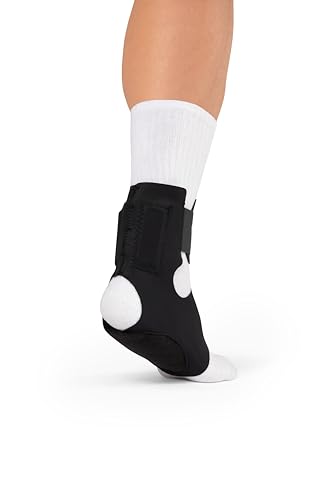 Ovation Medical Step Free Ankle Stabilizer Brace - Massage-Like Ankle Compression for Daytime Heel Pain and Plantar Fasciitis Relief - Lightweight, Low Profile Ankle Support Brace (Large)