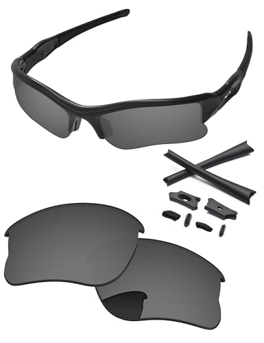Image of Replacement Lenses & Rubber Kits for Oakley Flak Jacket XLJ OO9009 63mm - Precision Fit, UV Block, Impact Resistant
