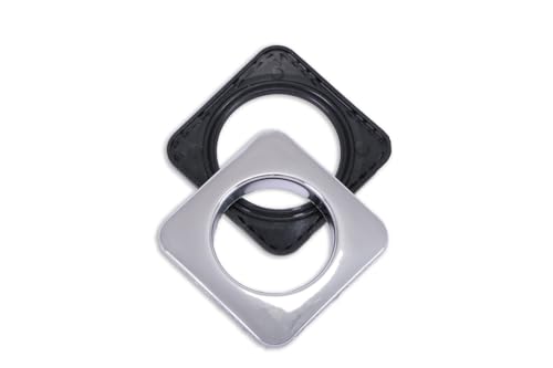 Kit 50 Pares Ilhós de Cortina Quadradado ou Redondo para Varão de 28mm Grosso Cromado (Quadrado Crom