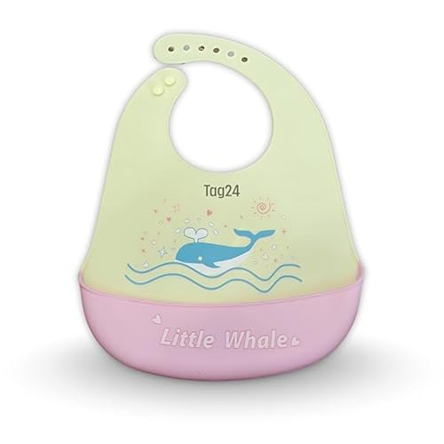 Image of Baby Bib for Feeding and Weaning Babies and Toddlers | Waterproof, Washable, Reusable | Adjustable Neckline with Buttons | Easy to Clean and Non-Messy Design