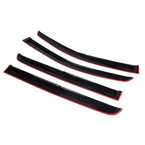 Déflecteurs de vitres pour Ranger Dual Cab 2012-2021 | Kit 4 pièces ABS noir - 4