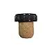 Jelinek Cork Bar Top Stopper with Ribbed Black Cap (bag of 50) - 19.5 mm Stem