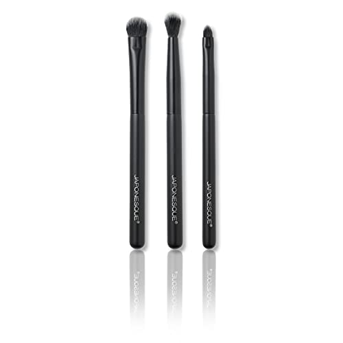 JAPONESQUE BS-023 Pro Essential Eye Brush Set, 3 Professional Eye Makeup Brushes , 1 Count (Pack of 1)