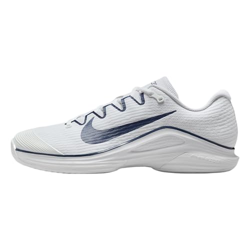 Nike Vapor 12 Men's Hard Court Tennis Shoes (White/Midnight Navy/White)