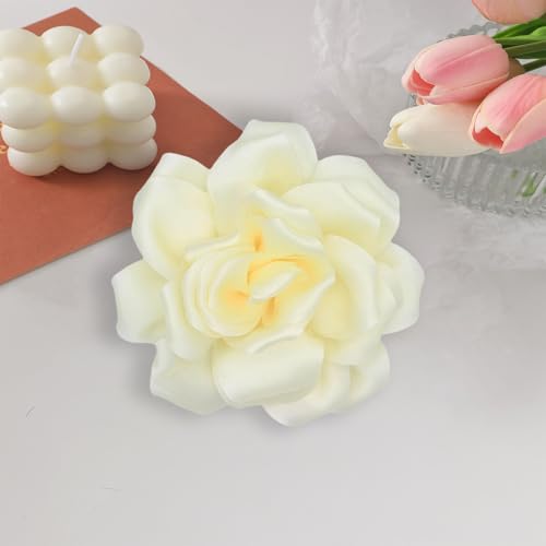 Image of Flower Brooch Pins for Women 5.5in Lapel Pins Large Rose Floral Brooches Dainty Satin Fabric Brooches Rose Flower Hair Clips Wedding Party Dance Clothes Accessories Jewelry