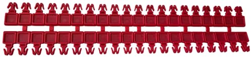 Sceau de sécurité plastique rouge numéroté type flèche x1000