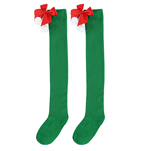 Image of Zando Womens Stripes Thigh High Socks Thigh Highs Casual Knee High Stockings