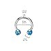 Amelia Fashion 16 Gauge Implant Grade Titanium Internally Threaded Claw Set Opal Horseshoe (Opal Blue)