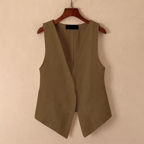 Womens Linen Vest Tops Sleeveless Spring Summer Vest Coat Top Sleep Top3