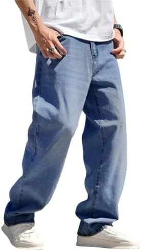 Ben Martin Men Jeans || Baggy Fit Jean's for Man || Loose Fit High Rise Denim || Stretchable Casual Wear Jean,s || Dance Rap Rapping Style Pant for Men || Denim Cotton Jeans (2)