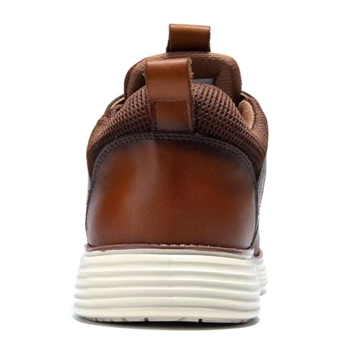 Image of Arkbird Casual Sneakers, Breathable Lace-Up Leather Walking Shoes Comfortable Fashion Sneakers for Men Daily Work