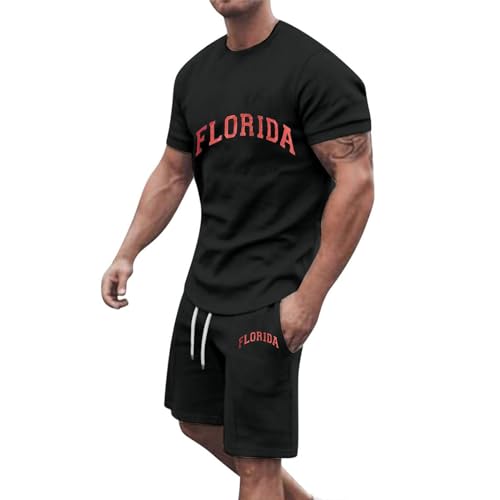 T-shirt et short imprimés d'été homme sweat capuche vêtement sport