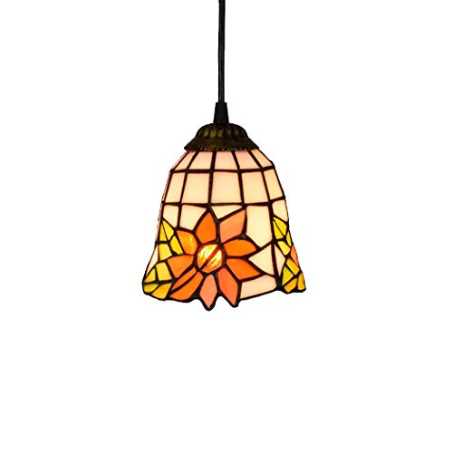 Lustre suspendu vintage en verre pour salle à manger et corridor modèle pastoral style B A