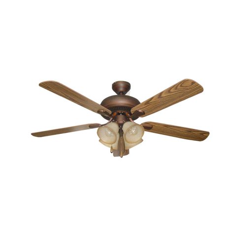 Craftmade PD52ABZ5C4 Piedmont Triple Mount 52" Ceiling Fan with 160 Watts Light Kit & Pull Chain, 5 MDF Blades, Aged Bronze