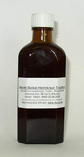100ml Asvet Baikal Helmkraut Tropfen, Extrakt 1:3, Scutellaria Tinktur vegan Cover