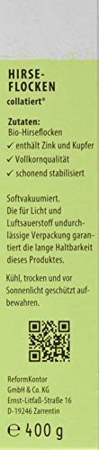 Reformhaus Hirse-Flocken Bio, 6er Pack (6 x 400 g)