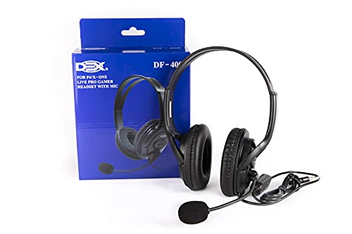Headphone com Microfone para PS PC PLUG P2 com Ajuate de Volume Preto DF-400 DF-400 DEX