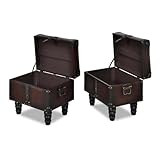 vidaXL 3 tlg. Sitztruhe Sitzbank Sitzhocker Aufbewahrungstruhe Hocker Fußhocker - 8