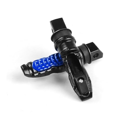 Repose-pieds moto bleu antidérapant pour un contrôle optimal et sécurisé