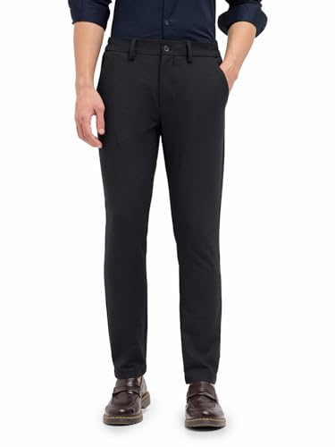 Image of THE BEAR HOUSE Men's Blue Regular Fit Formal Trouser
