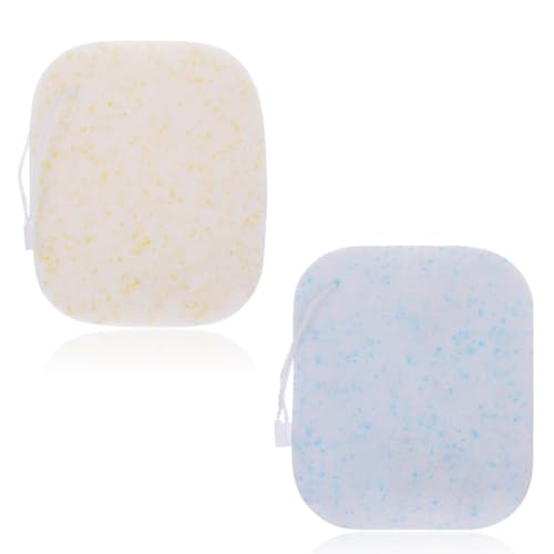 Discos Desmaquillantes Reutilizables, 2 Piezas Algodones Desmaquillantes Lavables, Desmaquillante Facial, Esponja Facial para la Limpieza Diaria