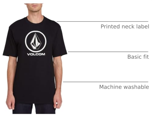 Volcom Men’s Crisp Stone Fill Short Sleeve T-Shirt – Crewneck Graphic Tee, Black, X-Large by Volcom - Used condition - Image 3