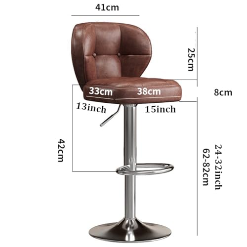 Tabourets de bar pivotants et réglables gris avec dossier confort - 4