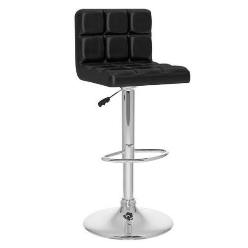 Corliving High Back Adjustable Bar Stool, Black Leatherette, Set Of 2 #TOP3