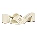 Guess Women's Gallai Sandal, Ivory Patent 152, 5