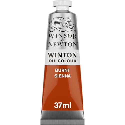 Winsor & Newton Winton Oil Colour Burnt Sienna (074) in 37 ML Tube, Highly Pigmented Oil Painting Colors for Canvas & Paper, Art Supplies for Beginners & Professional Artists