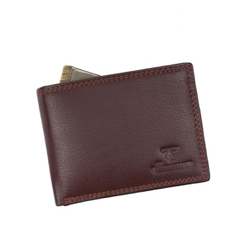 trendz firenze Wallets for Men Leather Purse for Gents | Men's Wallet | RFID Protected 7 Card Slot, Coin Pocket, 2 Note Compartment, Transparent ID Photo Window | Gifts Slim Leather Wallet (Brown)-picture-47