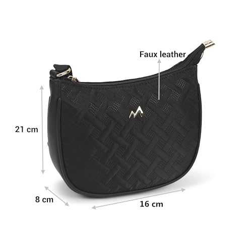 Image of Metro Women Casual Fabric Soft Body Zipper closure Quilted Sling Bag