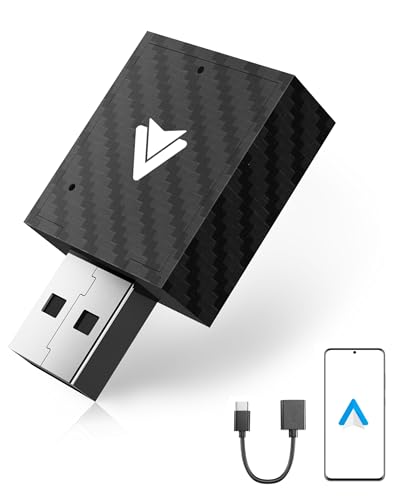 Wityeye Adattatore Android Auto Wireless, Bluetooth V5.3 Connessione Stabile, Wifi 5.8Ghz Trasferimento Dati Veloce, Usb C/A, Chiavetta Aa Converte Da Cablato A Wireless Per Smartphone Android 11+