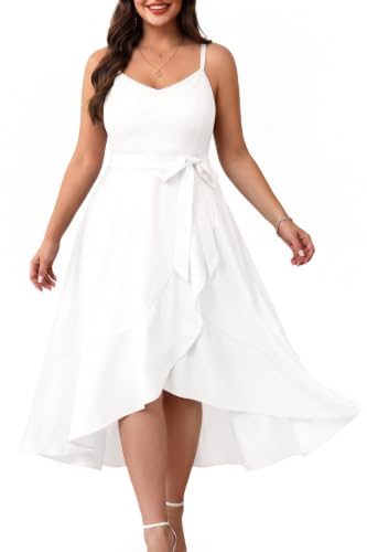 Image of Pinup Fashion Plus Size Cocktail Party Wedding Guest Semi Formal Midi Dress