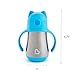 Munchkin Cool Cat Sippy Cup with Straw for Toddlers, Stainless Steel Straw Cup, 8 Ounce, Blue