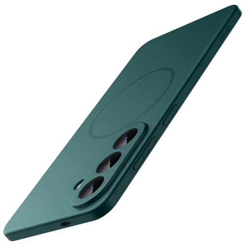 Image of JETech Magnetic Slim Cover Case for Samsung Galaxy S26 Plus, Compatible with MagSafe, Anti-Slip Grip & Full Camera Lens Protection, Ultra-Thin Matte Finish Phone Cover (Midnight Green)