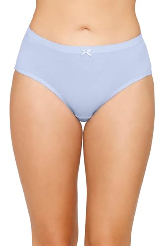Image of ELEG & STILANCE Women's Mid-Rise Full Coverage Hipster Panties | Solid Print Underwear with Waistband | Daily Use Comfortable Innerwear