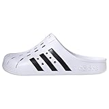 adidas adilette clogs, ciabatte unisex-adulto, ftwr white core black ftwr white, 42 eu