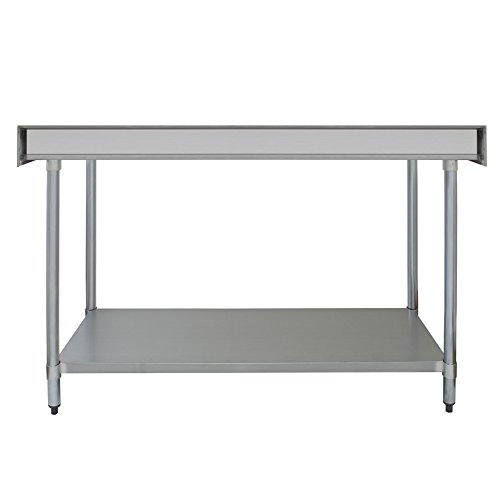 Kitchen Catering Table Heavy Duty Work Bench Food Prep Stainless Steel Top Preperation Countertop Worktable Commercial 5ft