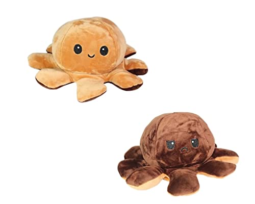 Polvo Reversivel Octopu De Dupla Face Com Flip Octopu / Brinquedo De Pelúcia (Verde e Rosa)